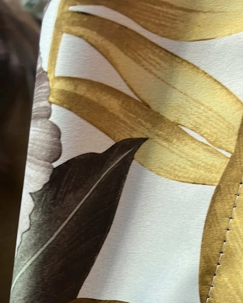 Printed blackout curtain fabric